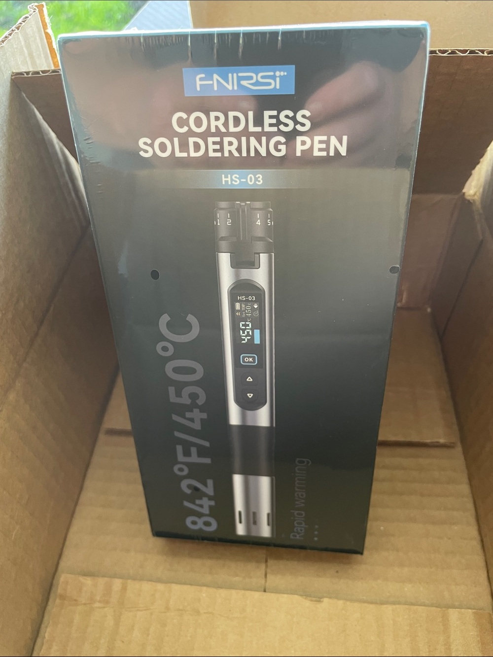 HS-03 Cordless Soldering Pen - Black/Silver